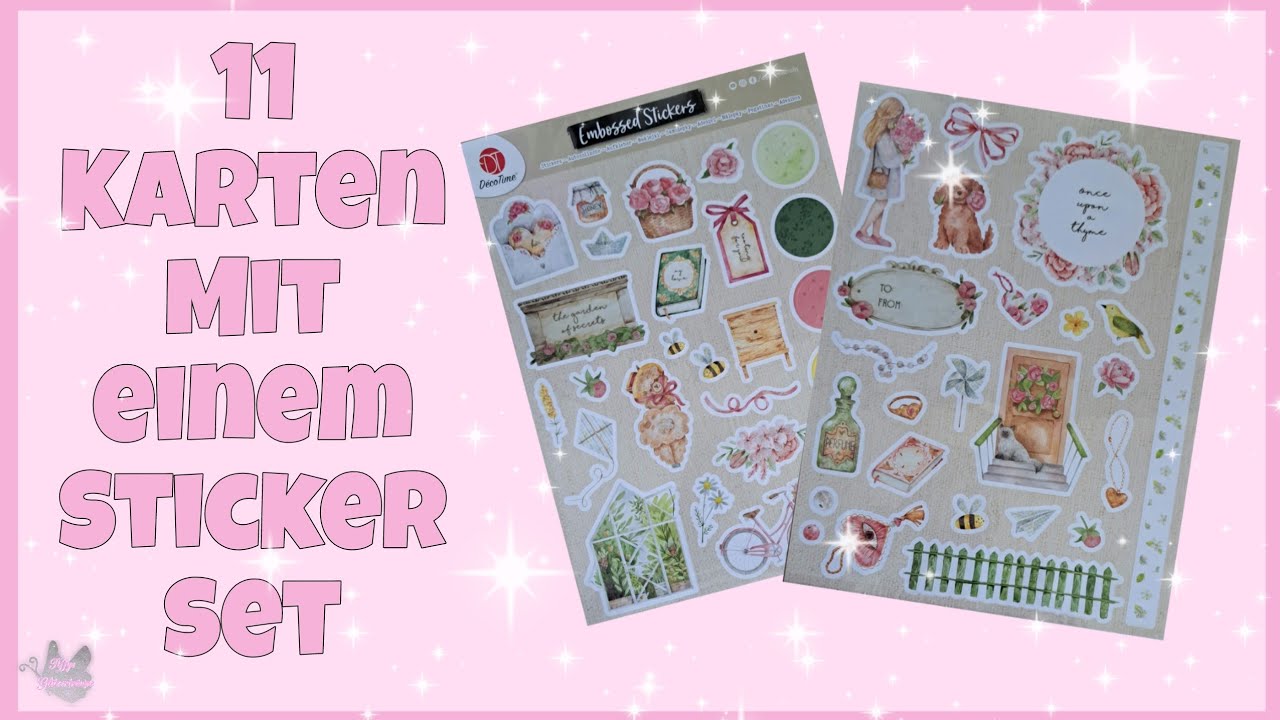 💕 11 Karten mit einem Sticker Set 💕 von Action