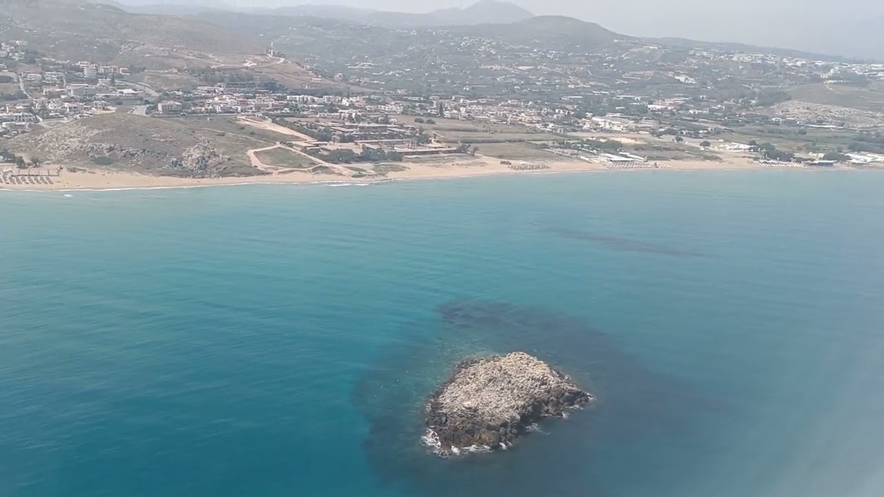 Landing at Heraklion Airport , Crete.   Sky Express