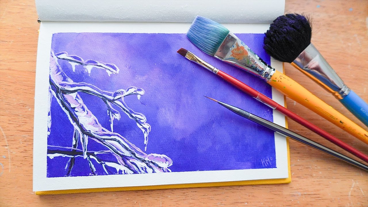 How To Paint Icicles with Acrylics | Beginner to Intermediate Art Lesson