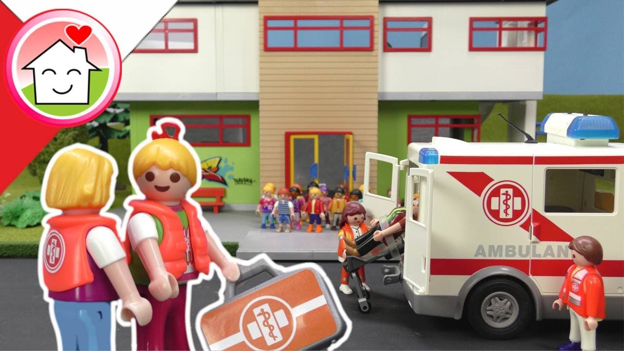 Playmobil po polsku Pierwsza pomoc na długiej przerwie - Rodzina Hauserow