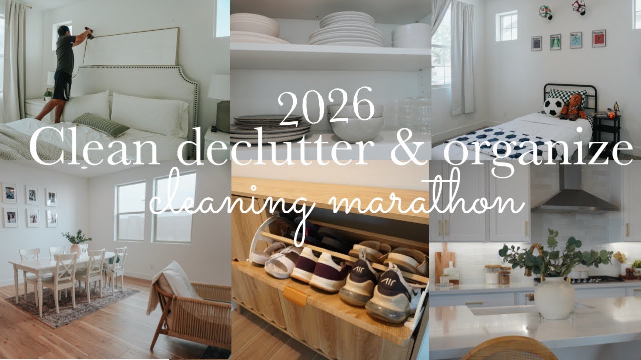 CLEAN, DECLUTTER & ORGANIZE MARATHON || CLEAN WITH ME || CLEANING MOTIVATION