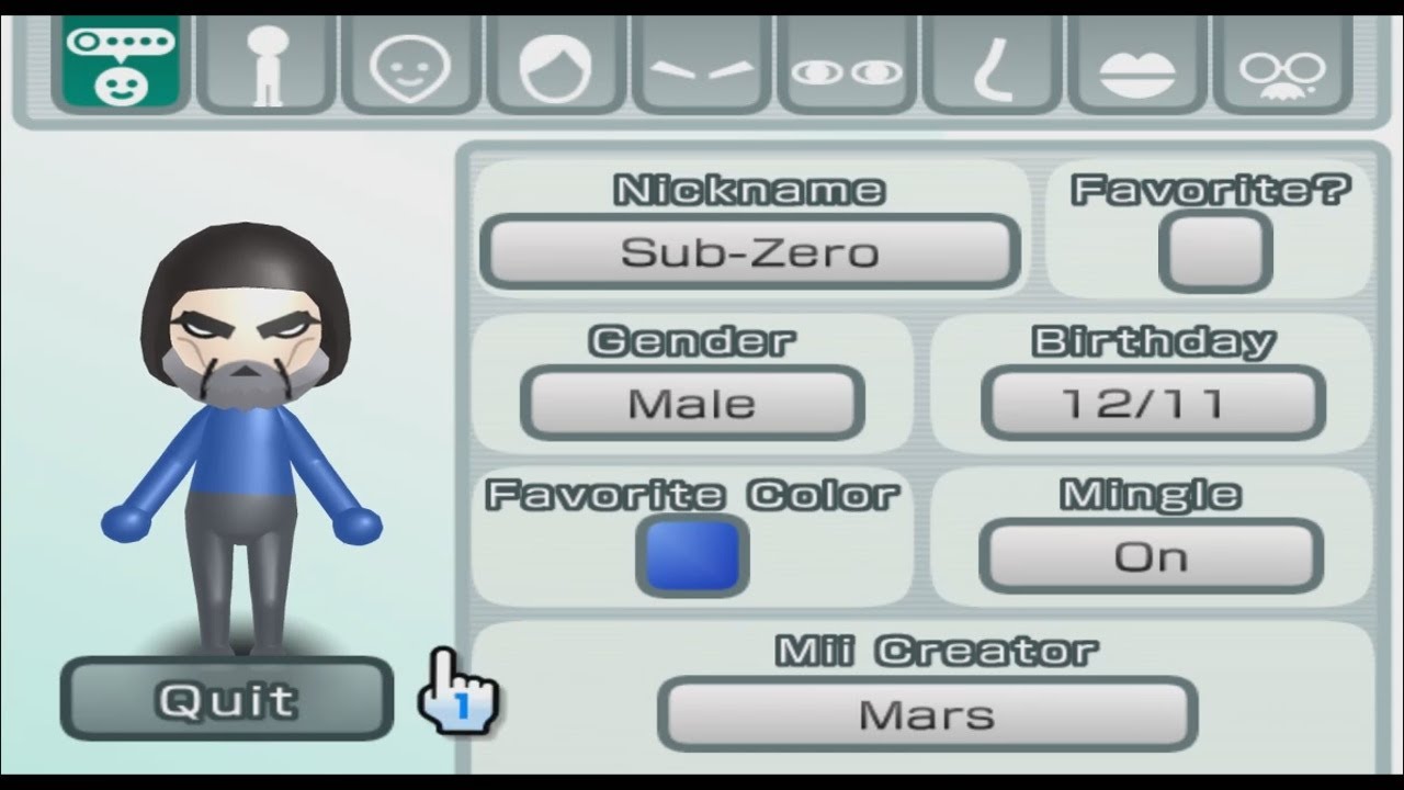 Sub-Zero - Mortal Kombat - Mii 1161