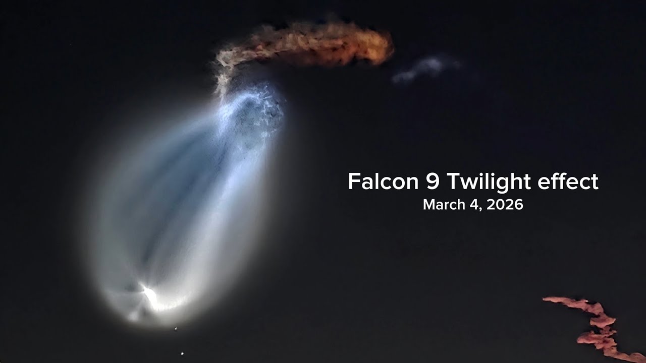 Falcon 9 Twilight effect (March 4, 2026)