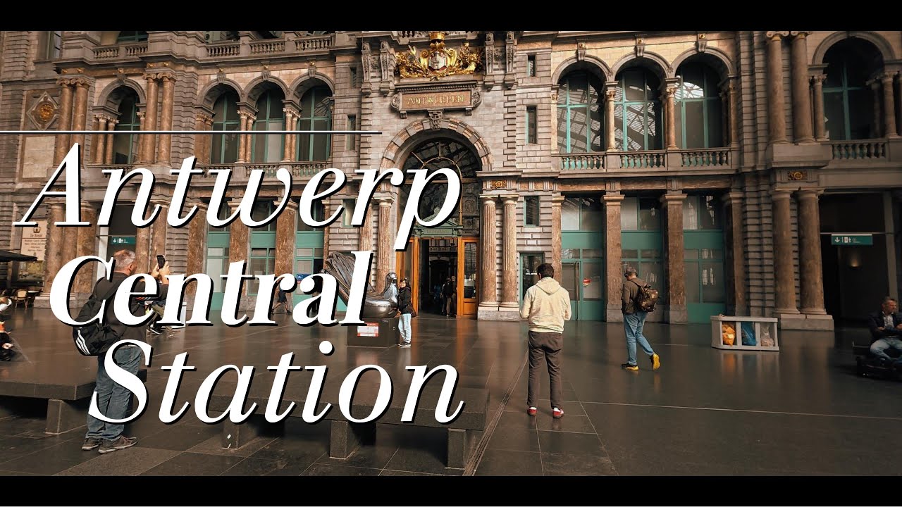 Walking Antwerp 4K - Central Station Architecture Tour