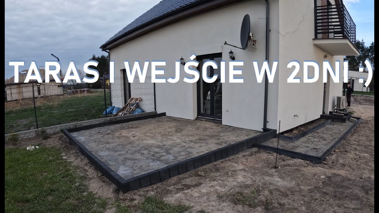 Jak Zrobić taras i wejście w 2 dni. 28m2 multi  #brukarzbydgoszcz #brukarzyoutube #skidsteer #gehl