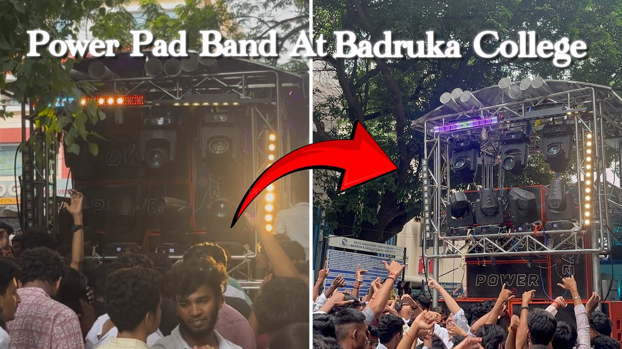 Power pad band🔥 At Badruka college Ganesh Niranjana 2025 Kachiguda #ganeshnimarjjanam #like #share 