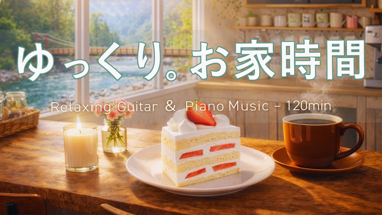 【春カフェBGM】週末のリラックスタイムに｜Spring Relaxing Piano & Guitar – 120min｜優しいギター＆ピアノのリラックス音楽｜集中・読書・リラックスBGM｜