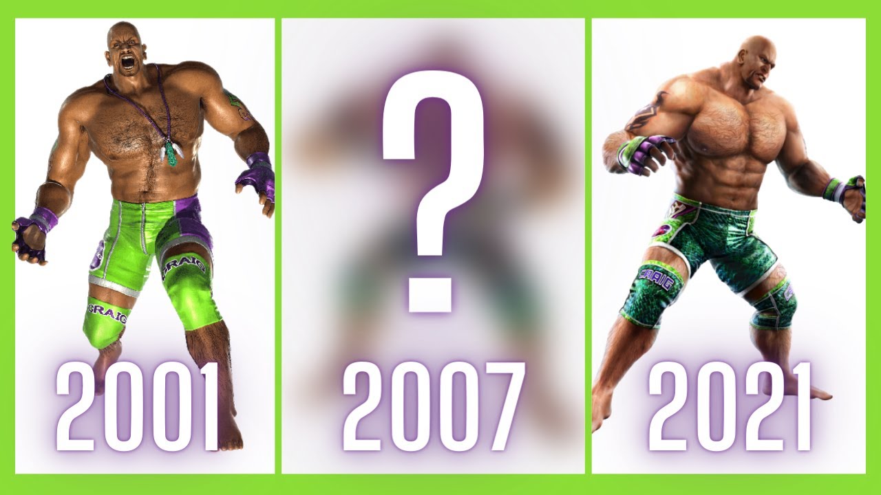 Evolution of Tekken Characters Craig Marduk 2001 - 2021