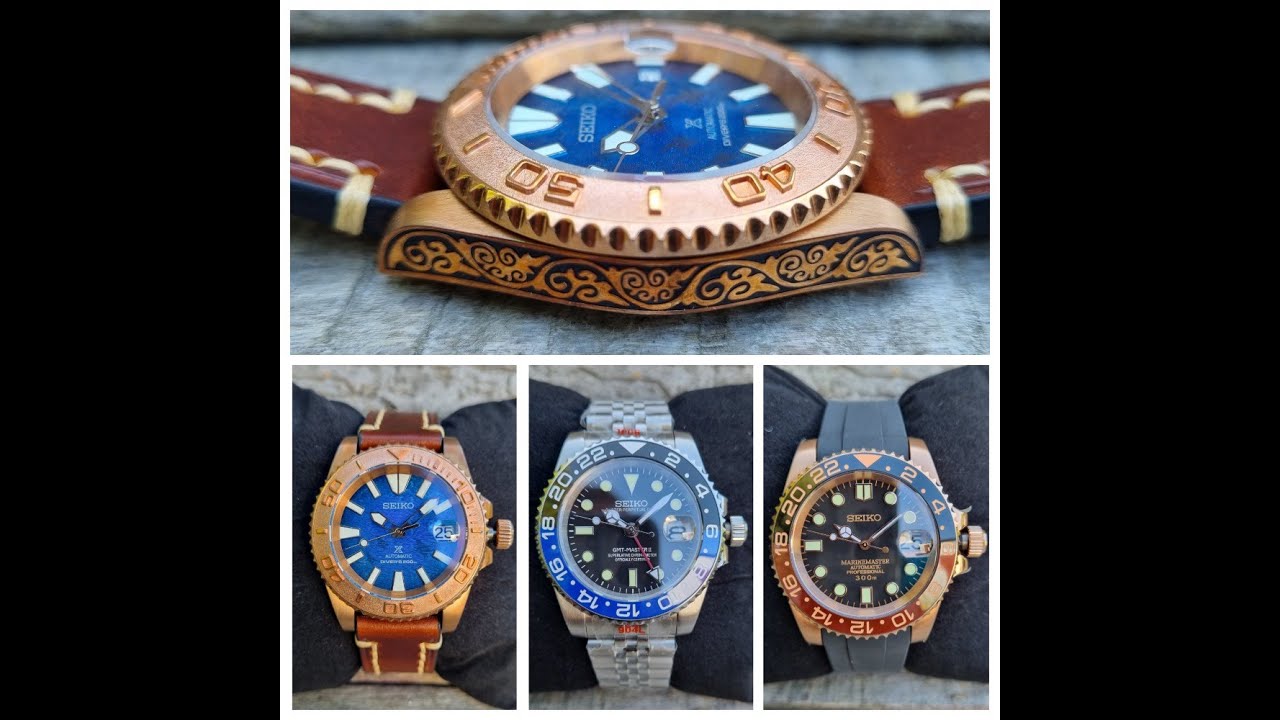 Часы SEIKO - МАГАДАН Mod.  ТРИ Одинаковых Корпуса SUBMARINER, Но Часы РАЗНЫЕ!