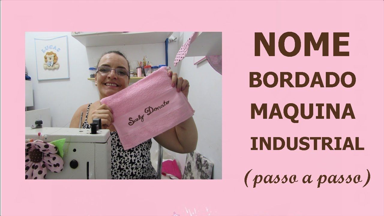 Bordando nome na maquina industrial zig zag (prova final)