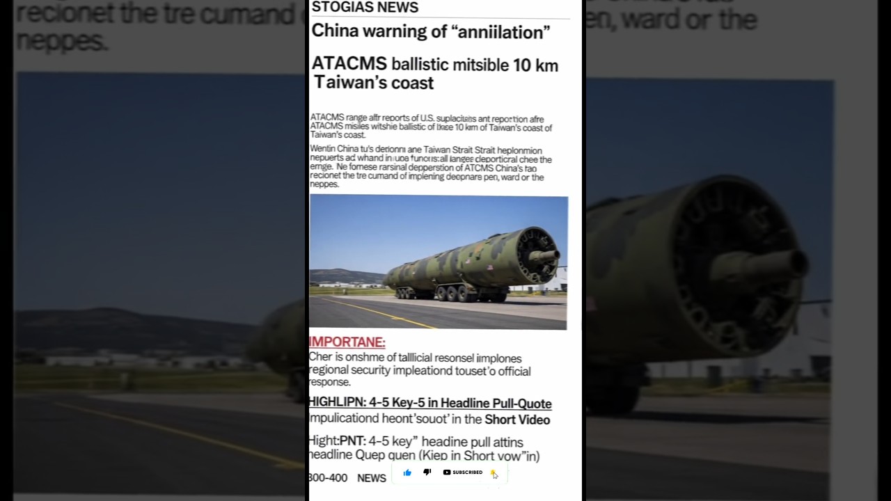 Taiwan Gets ATAMCS -China in Big Trouble ?🚀