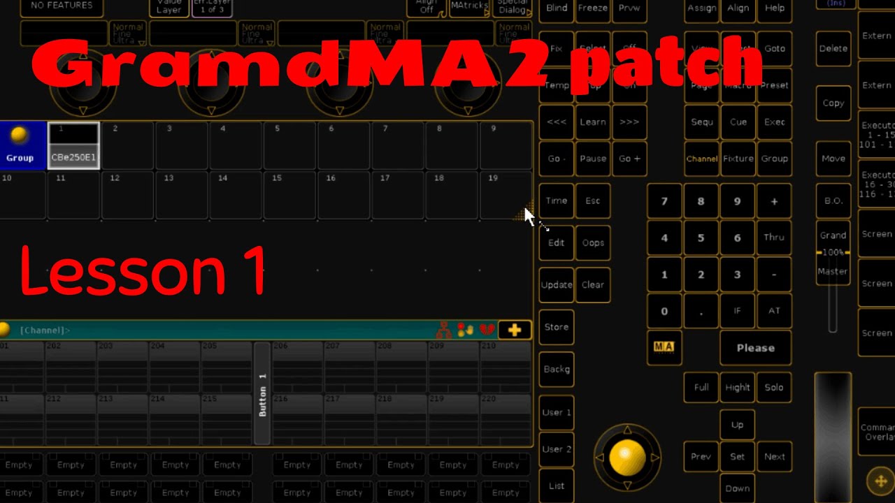 GrandMA2 patch lesson1