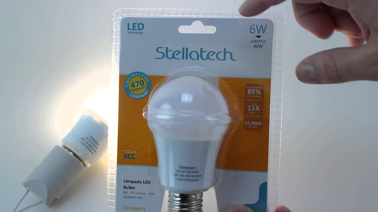 l&acirc;mpada BULBO 6w quente Stellatech STH423030