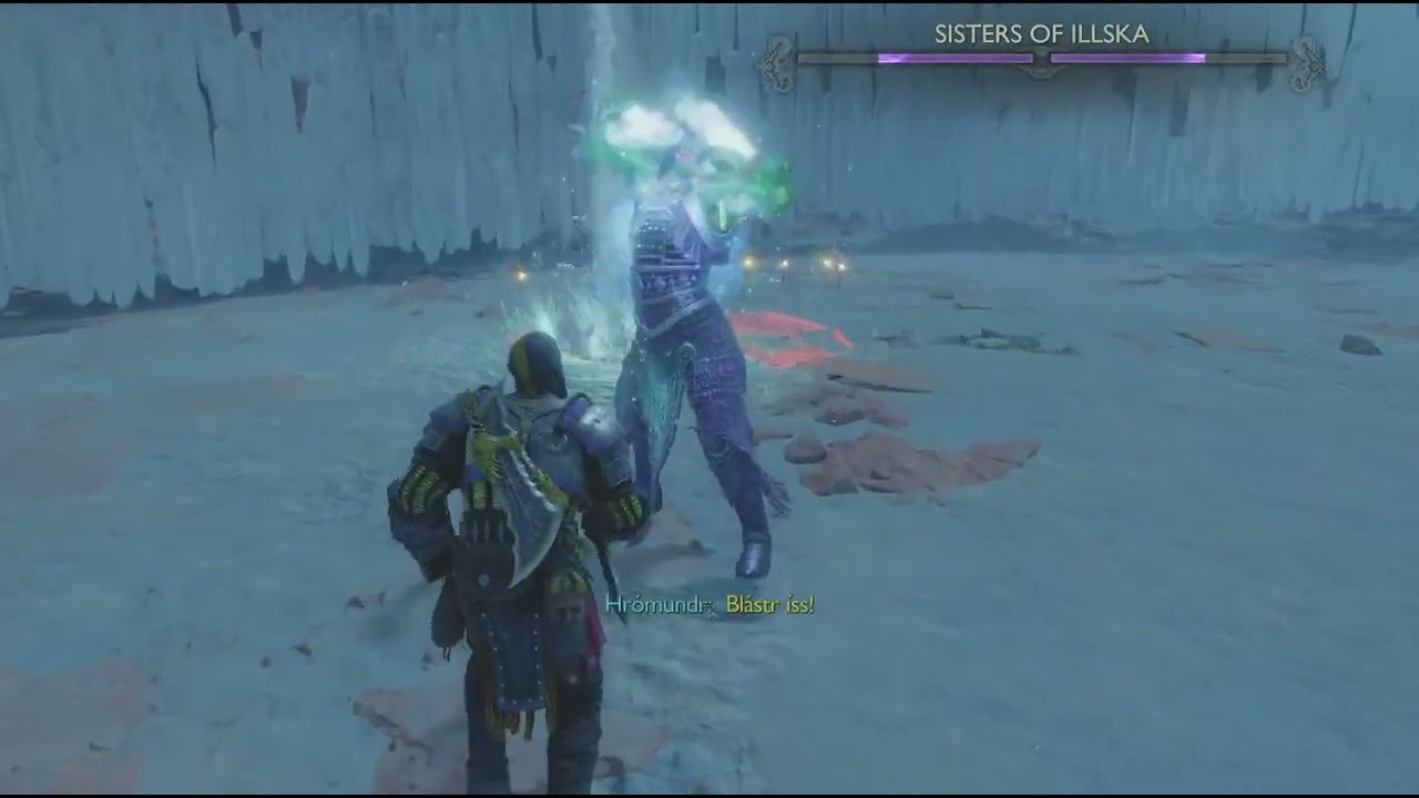 Fighting Svipdage the cold and sister of illska