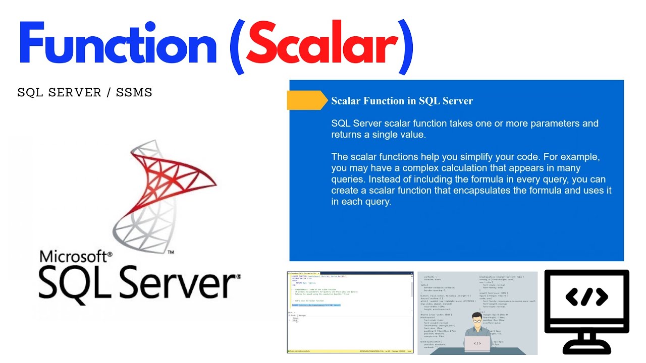 Function (Scalar) - SQL Server Management Studio - Tutorial #ezettutorial #sqlserver #ssms