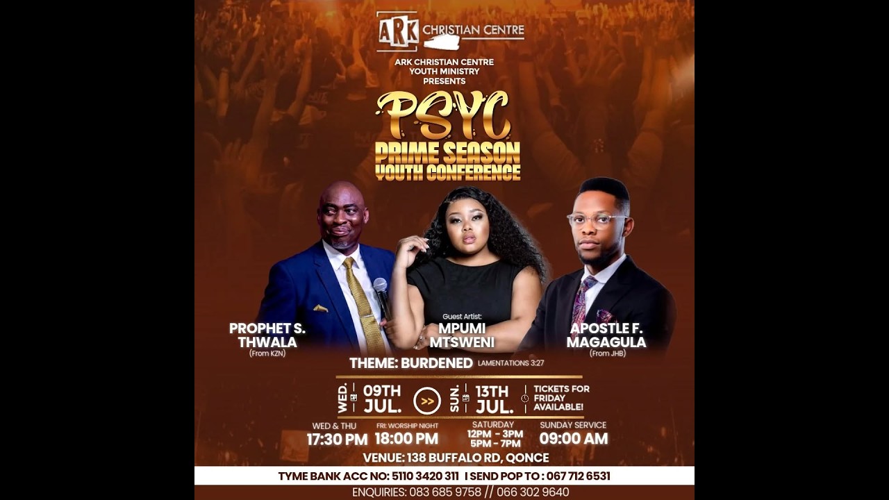 PRIME SEASON YOUTH CONFERENCE 2025 - DAY 2 (10TH JULY 2025) WITH APOSTLE NF MAGAGULA