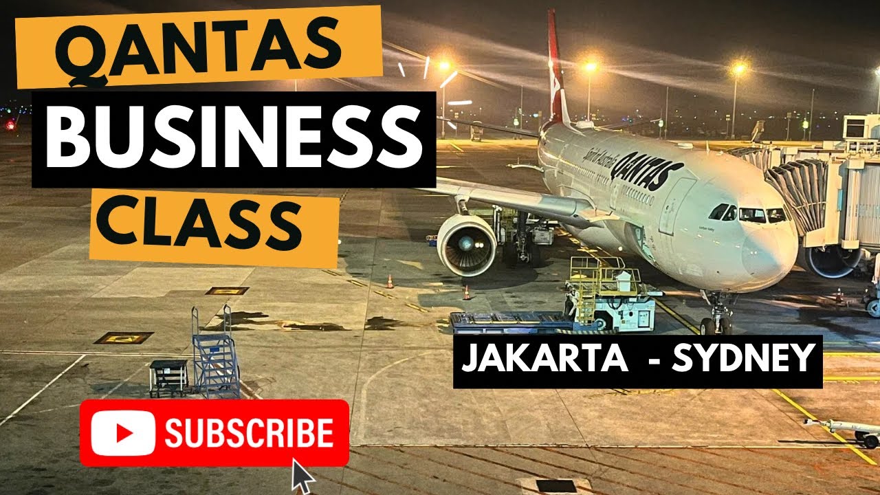 Qantas A330 Business Class Jakarta to Sydney | Lounge Review | QF42