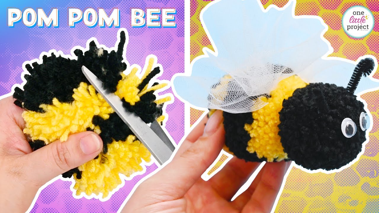 Pom Pom Bees | How to Make a Bee Pom Pom Craft