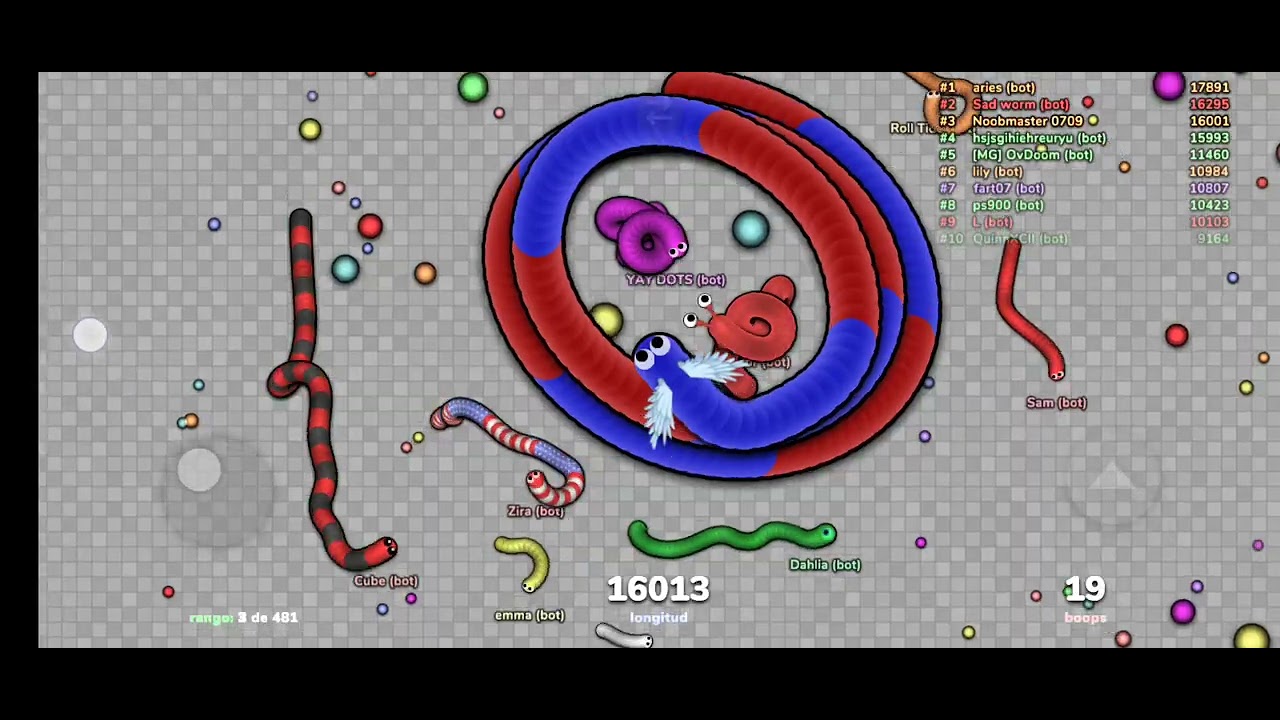 Slither.io play vs IA record