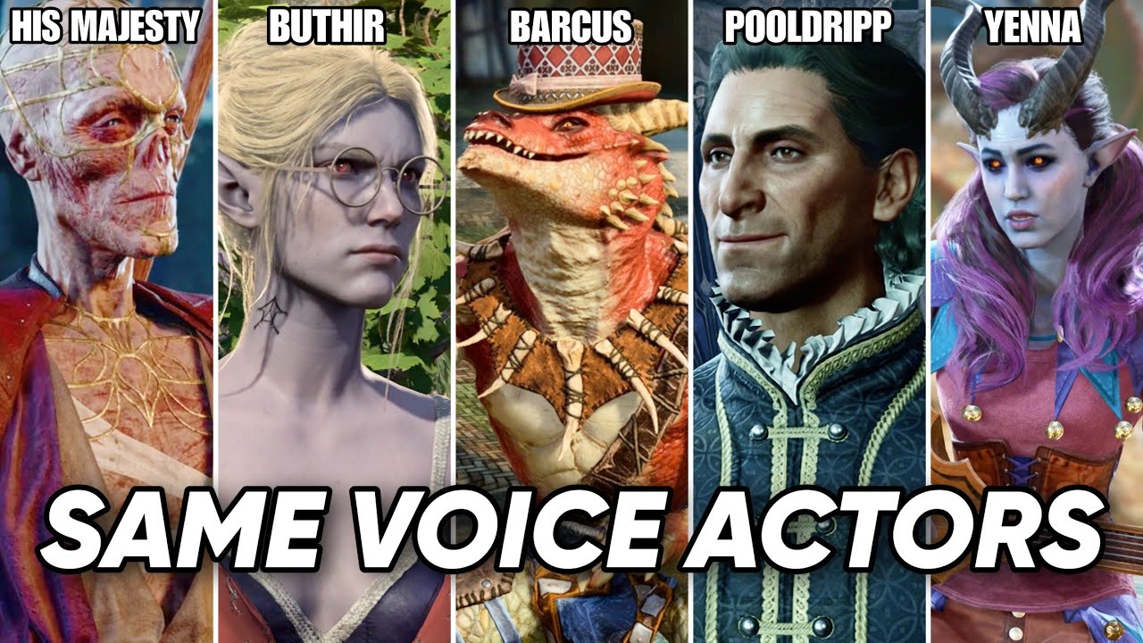 Baldur's Gate 3 voice actors with multiple roles in the game