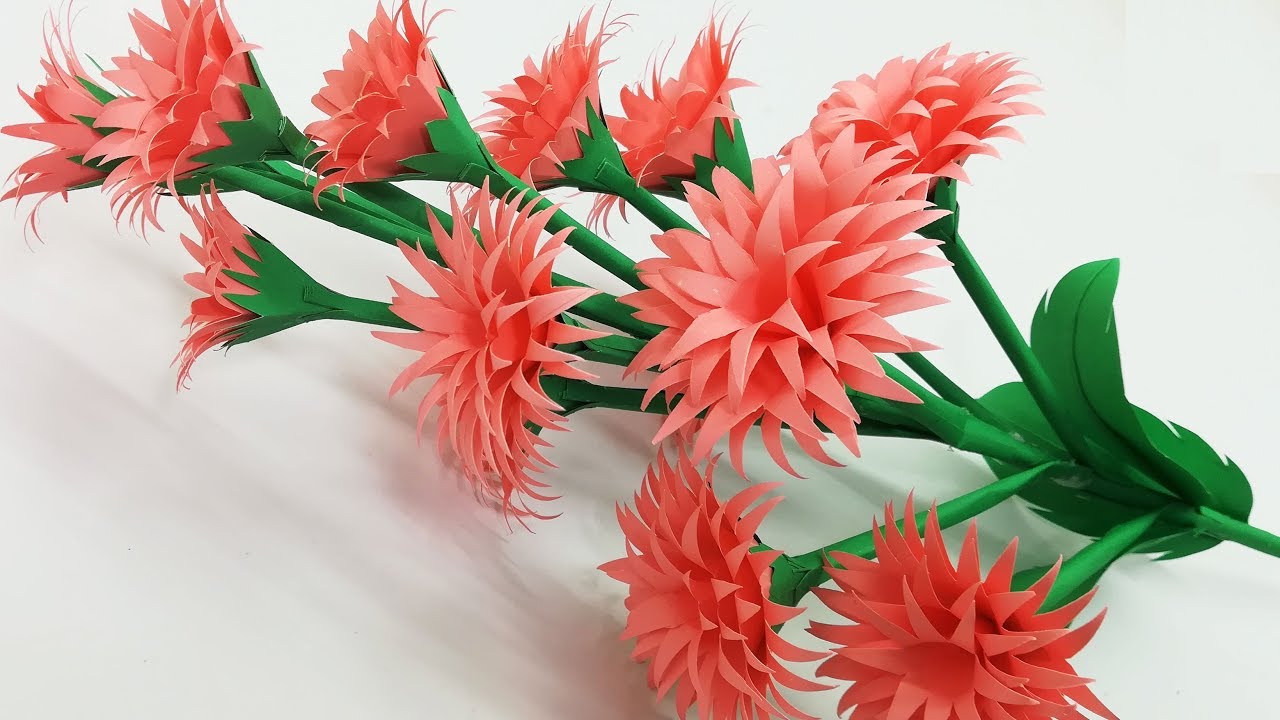 How to Make Beautiful Flower With Color Paper | Flower Making Easy Tutorial | Diy Paper Flowers