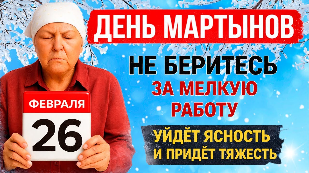 26 февраля Мартынов День. Что нельзя делать сегодня по народным приметам запреты дня
