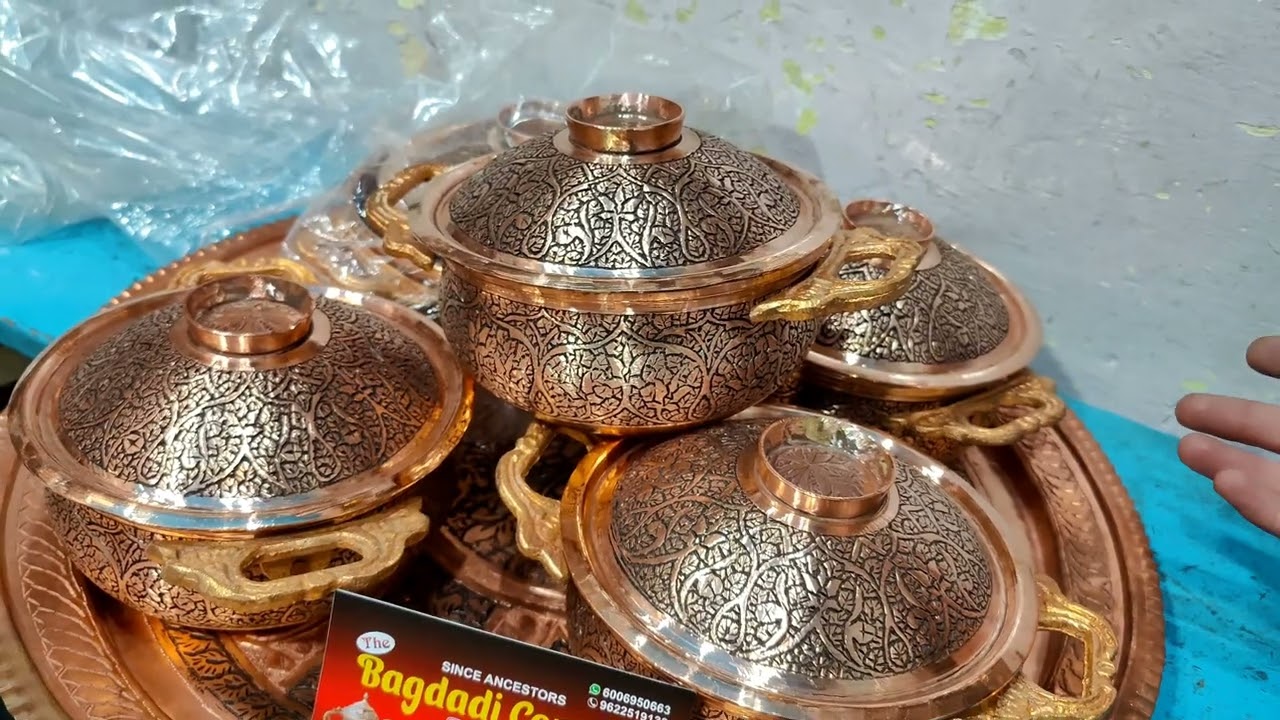 Sabse heavy dinner set  / special demand pe 😮😍 #copper #dinnersetcollection 