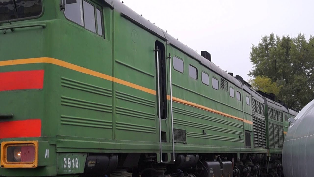 2ТЭ10М-2510 Запуск дизеля / 2TE10M-2510 engine startup