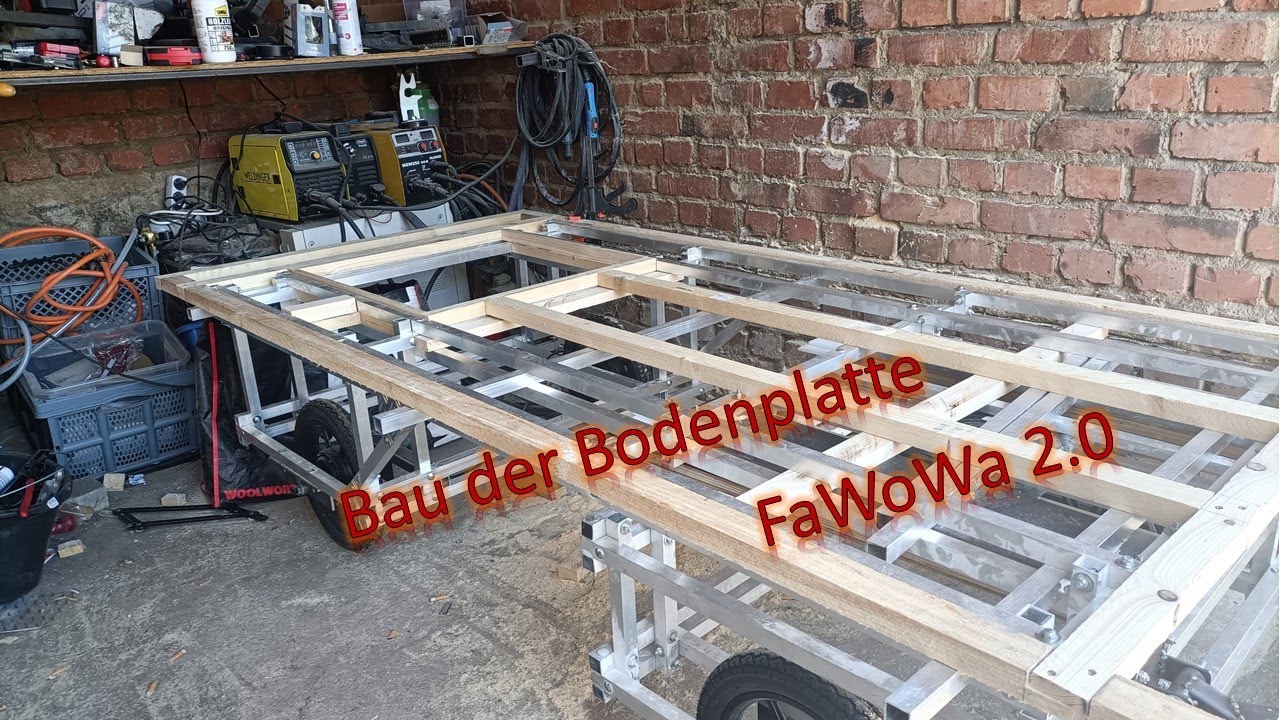 Fahrradwohnwagen Bodenplatte Bauen # FaWoWa 2.0