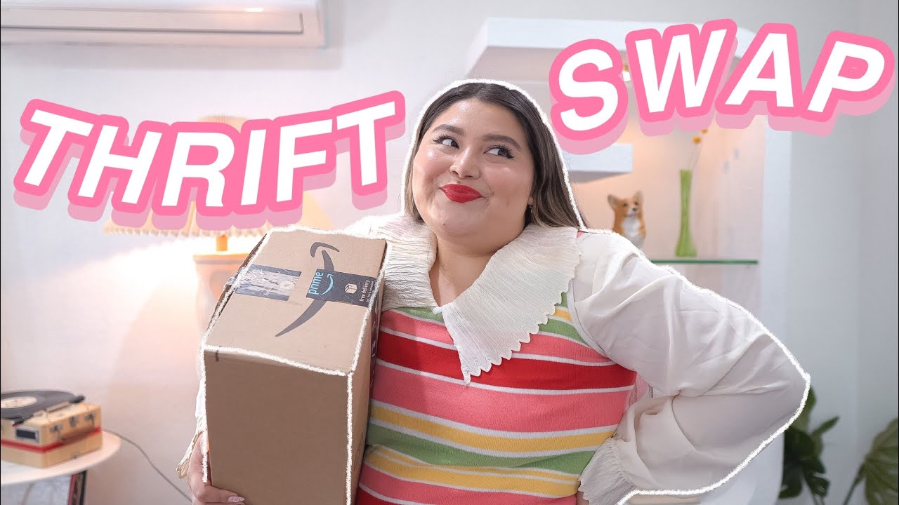 HUGE MYSTERY THRIFT SWAP *thrifting @twinelle Pinterest Outfits* + PLUS SIZE TRY ON HAUL