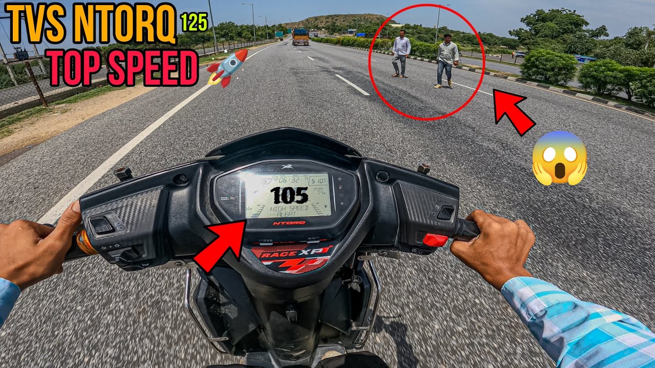 topspeed  #ntorq  125 🚀 ￼ | bhai  bache Gaye dono 😱 |
