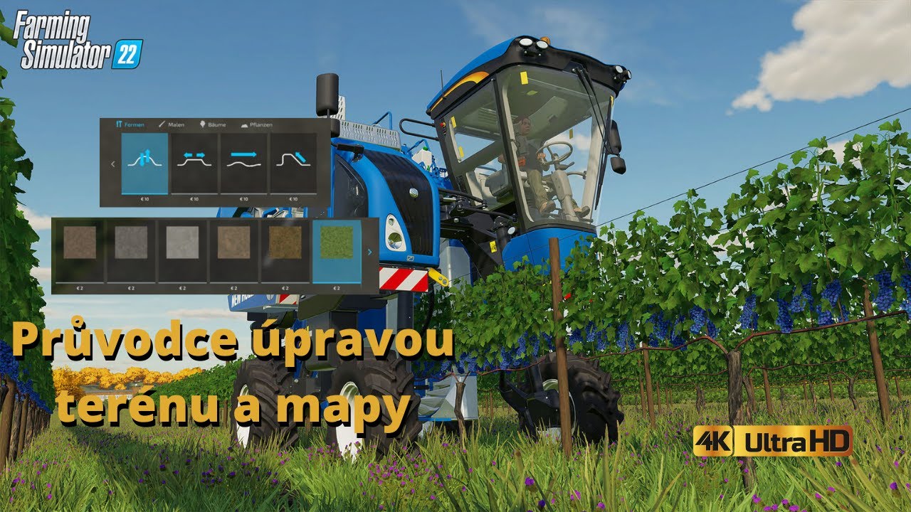 | FS22 | 4K |  Tutorial: 2.Tipy a triky na úpravu terénu a malování