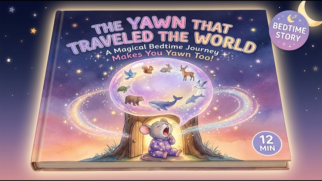 The Yawn That Traveled the World 🌍😴 | Bedtime Story for Kids | Magical Sleep Story | Sleepy Animals