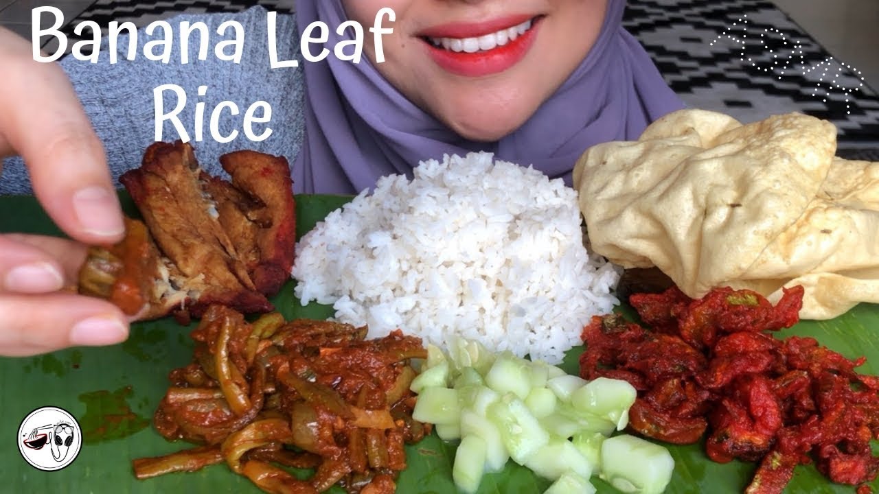 ASMR Banana Leaf Rice | Eating Sounds | No Talking