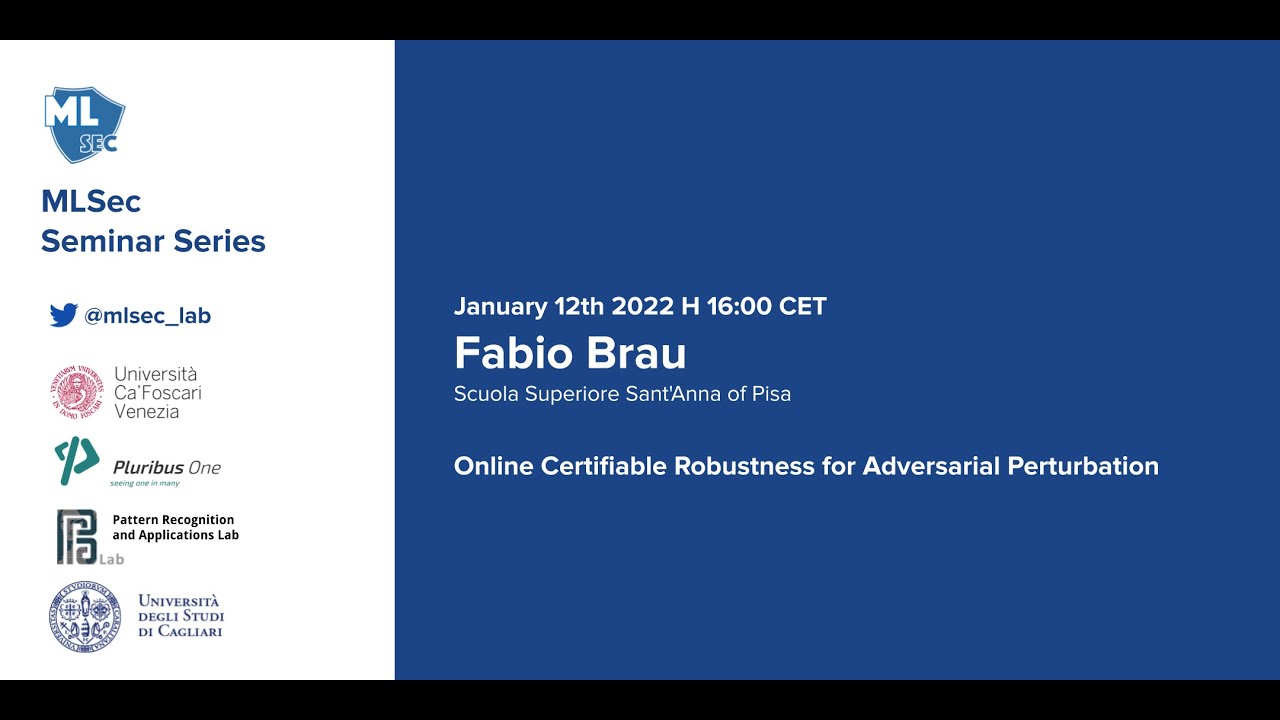 Machine Learning Security Seminar Series - Fabio Brau