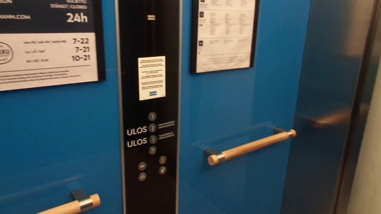 2016 KONE Design Monospace MRL Traction Elevators @ Stockmann Department Store, Tapiola, Espoo, FIN