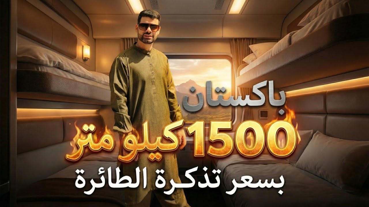 اول مره اجرب قطار رجال الاعمال في باكستان🤯 سافرت 1500 كيلو الى اخطر مدينة كراتشي 🤐