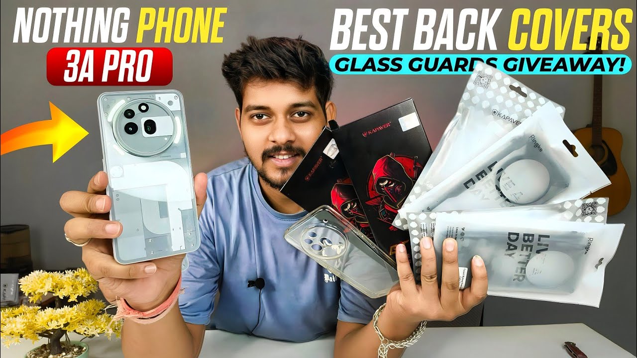 nothing phone 3a pro best back covers and glass guard unboxing and review 😍 Giveaway