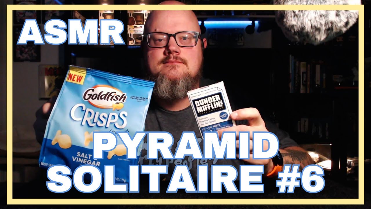 ASMR: Pyramid Solitaire with a Crunchy Snack