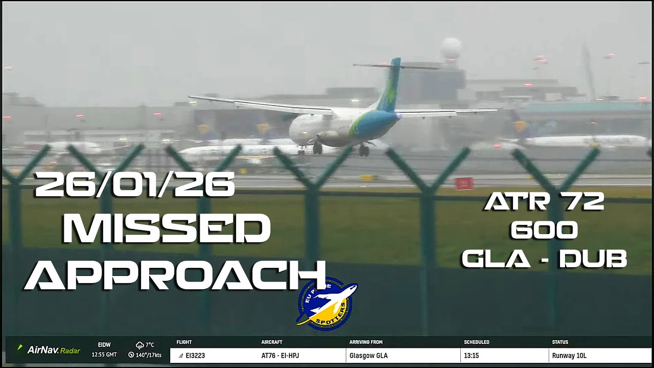 Misssed Approach ATR72 600 26 01 26 #dublinairport #aviation #airplane #plane