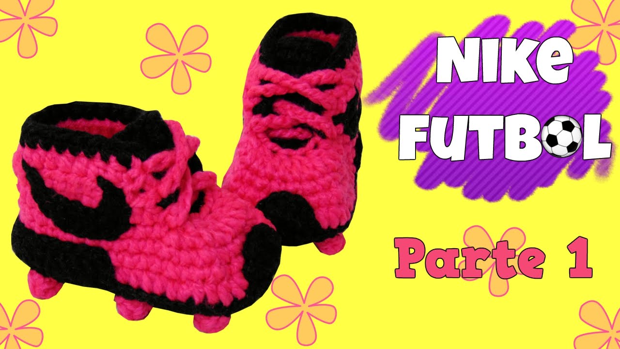 Zapatitos Nike de fútbol tejidos a crochet | parte 1/2