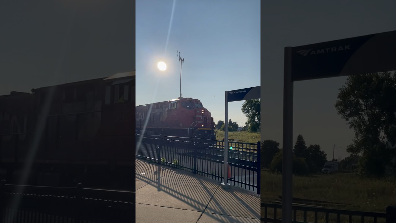 Cn gevo duo goes though Durand #cntrain #railway #train #railfan #railroad #cn