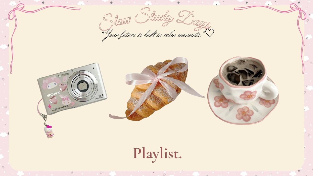 [𝓟𝓵𝓪𝔂𝓵𝓲𝓼𝓽] 🌸 Quiet Desk & Iced Coffee ☕ Soft Motivation · Cozy Study Time