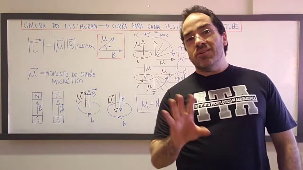 Eletromagnetismo - Live 8 - Torque Magnético em espiras de Correntes e Dipolos Magnéticos !