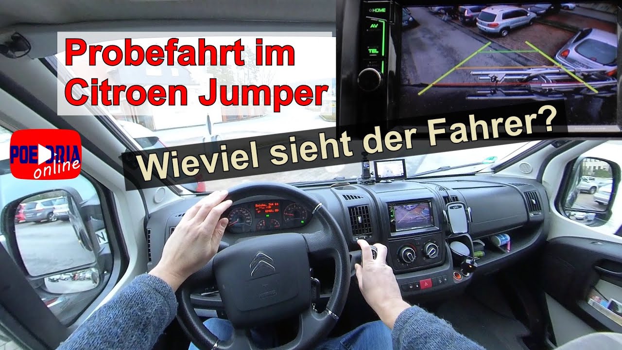 So fährt man Kastenwagen! Probefahrt im Citroen Jumper | aus Fahrerperspektive in Engstellen