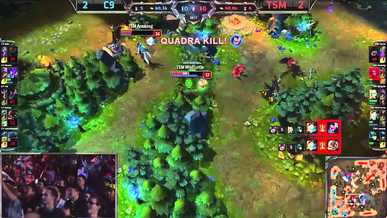 Game Winning Wildturtle quadra-kill TSM - C9 Game 5 Finals