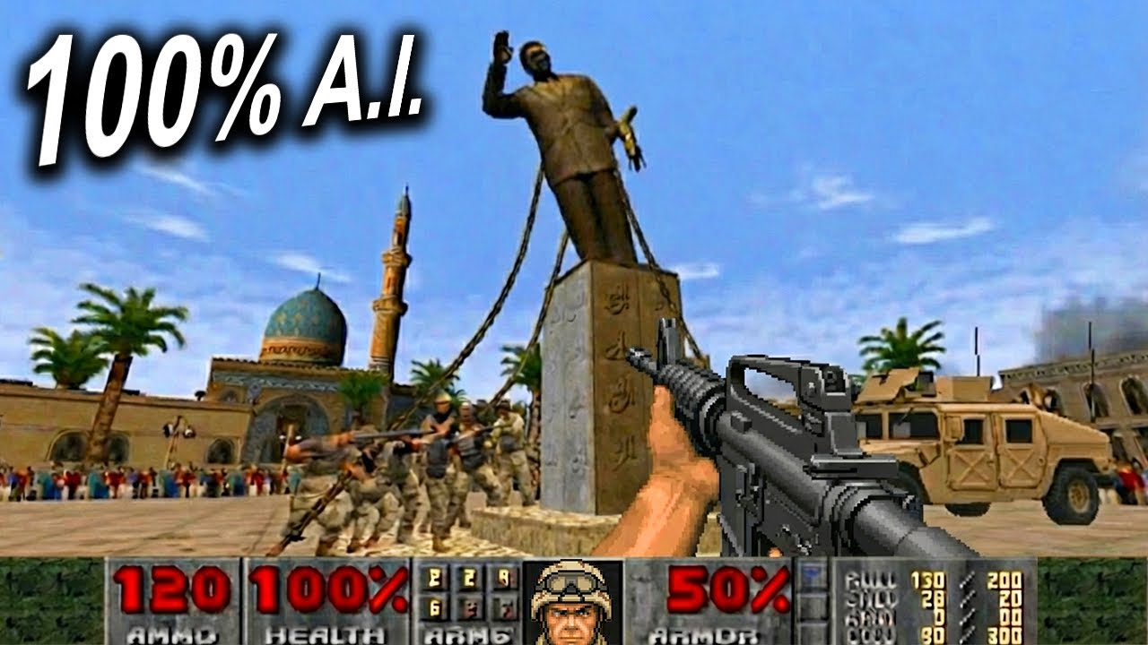 History of Iraq as a Doom Game (A.I. Video)