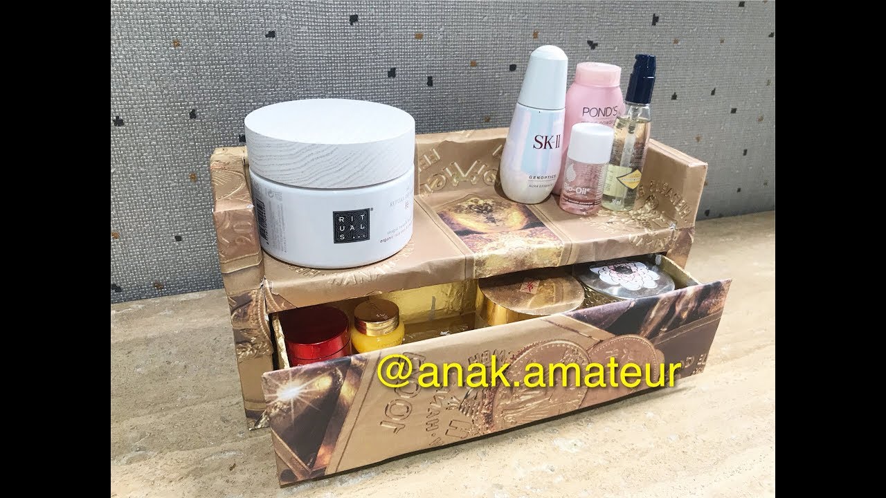 DIY ROOM DECOR make up storage dari kotak rokok /DIY bungkus rokok