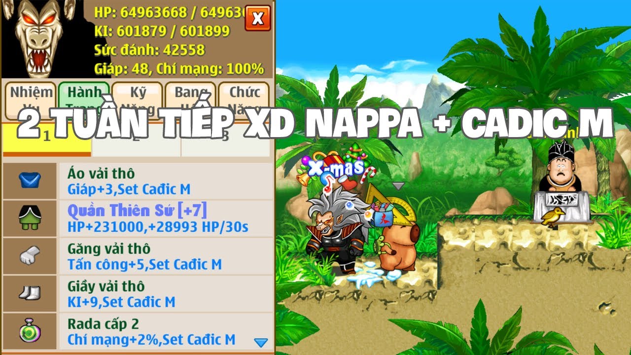 Ngọc Rồng Online - 2 Tuần Tiếp Của Xayda Set Nappa + Set Cadic M