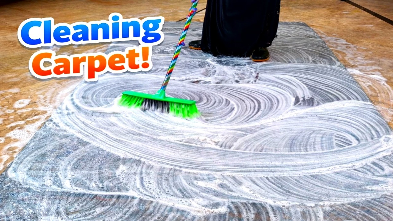 Turning the Dirtiest Carpet into a Fluffy Dream – Full Process, Satisfying ASMR.